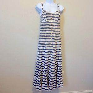 Maeve blue and white linen dress size 4P
